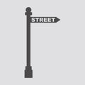 Street pointer icon in flat style.Vector illustration.